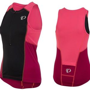 ⭐️ Pearl Izumi Select Pursuit Tri Sleeveless Cycling Jersey Noir Cerise S